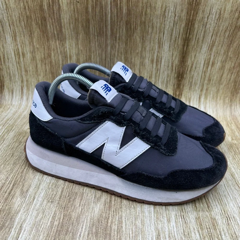 New Balance 237 Men's Size 9 Casual Sneakers Lifestyle Shoes Black White MS237GA